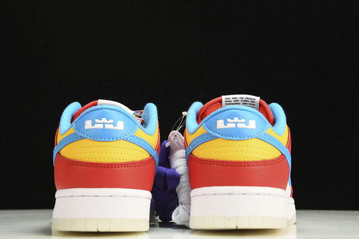 lebron james x nike dunk low fruity pebbles dh8009-600