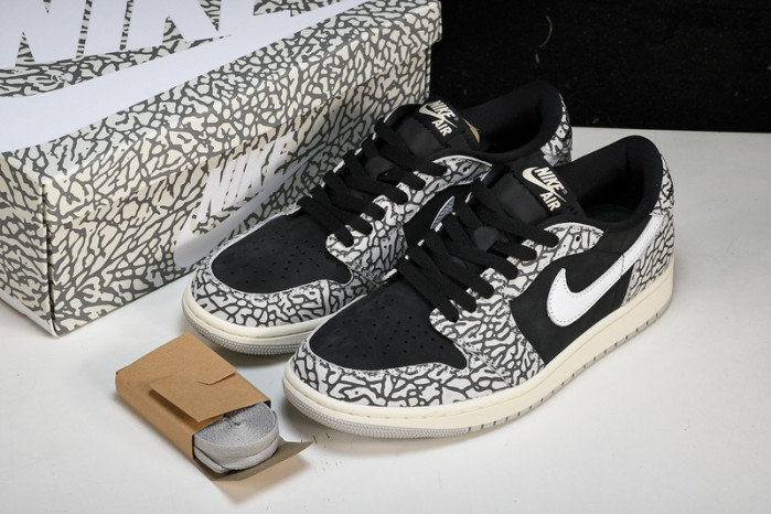 jordan 1 retro low og black cement - cz0790-001