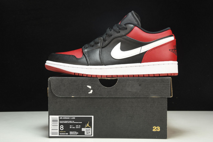 jordan 1 low alternate bred toe - 553558-066