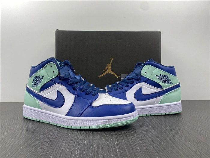 Timeless Jordan1 Mid Mystic Navy Mint Foam 554724- 3723
