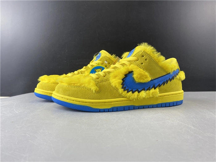 Nike SB Dunk Low Grateful Dead Bears Opti Yellow CJ5378- Neat 4896