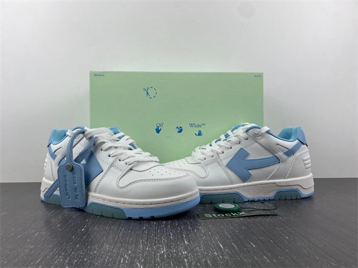 HighPerformance OFF-WHITE Out Of Office OOO 30 MM Low Tops White Light Blue OMIA189C99LEA 3106