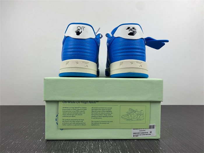 OFF-WHITE Out Of Office OOO Low Tops Blue White OWIA259F21LEA TimelessDesign 3126